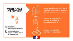 Alerte VIGILANCE ORANGE CANICULE