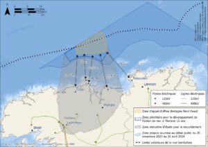 Projet de parc éolien en mer en Bretagne Nord Ouest