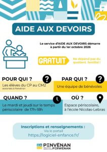 Mise en place d&rsquo;un service d&rsquo;aide aux devoirs